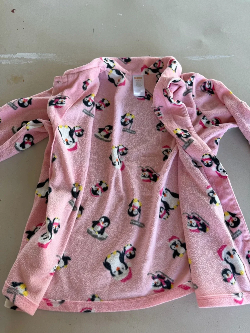 Gymboree Pink Penguin Fleece Pajama Set